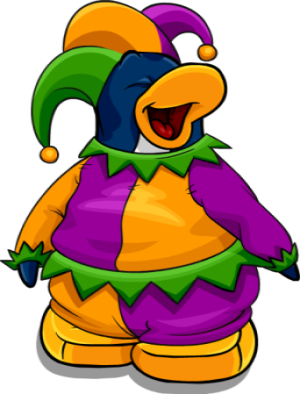 a mardi gras/carnival penguin